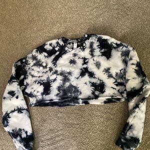 ALO YOGA CROPPED TIE DYE CREWNECK XS